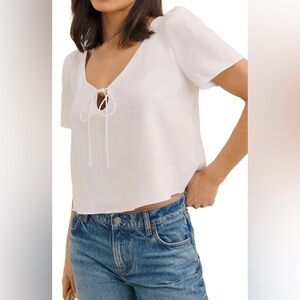 NEW Reformation Mayla Linen Top size Medium